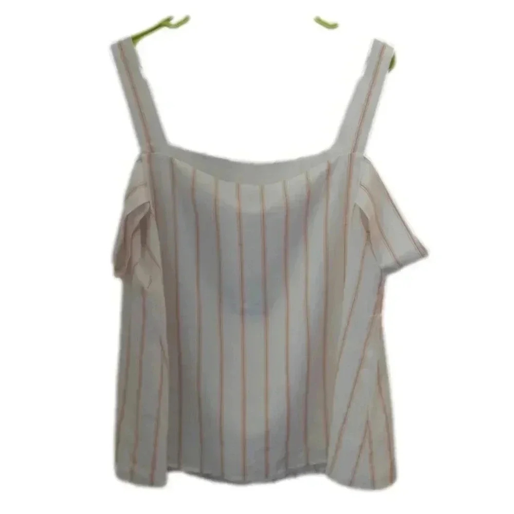 Madison Curvy women's striped blouse tank top